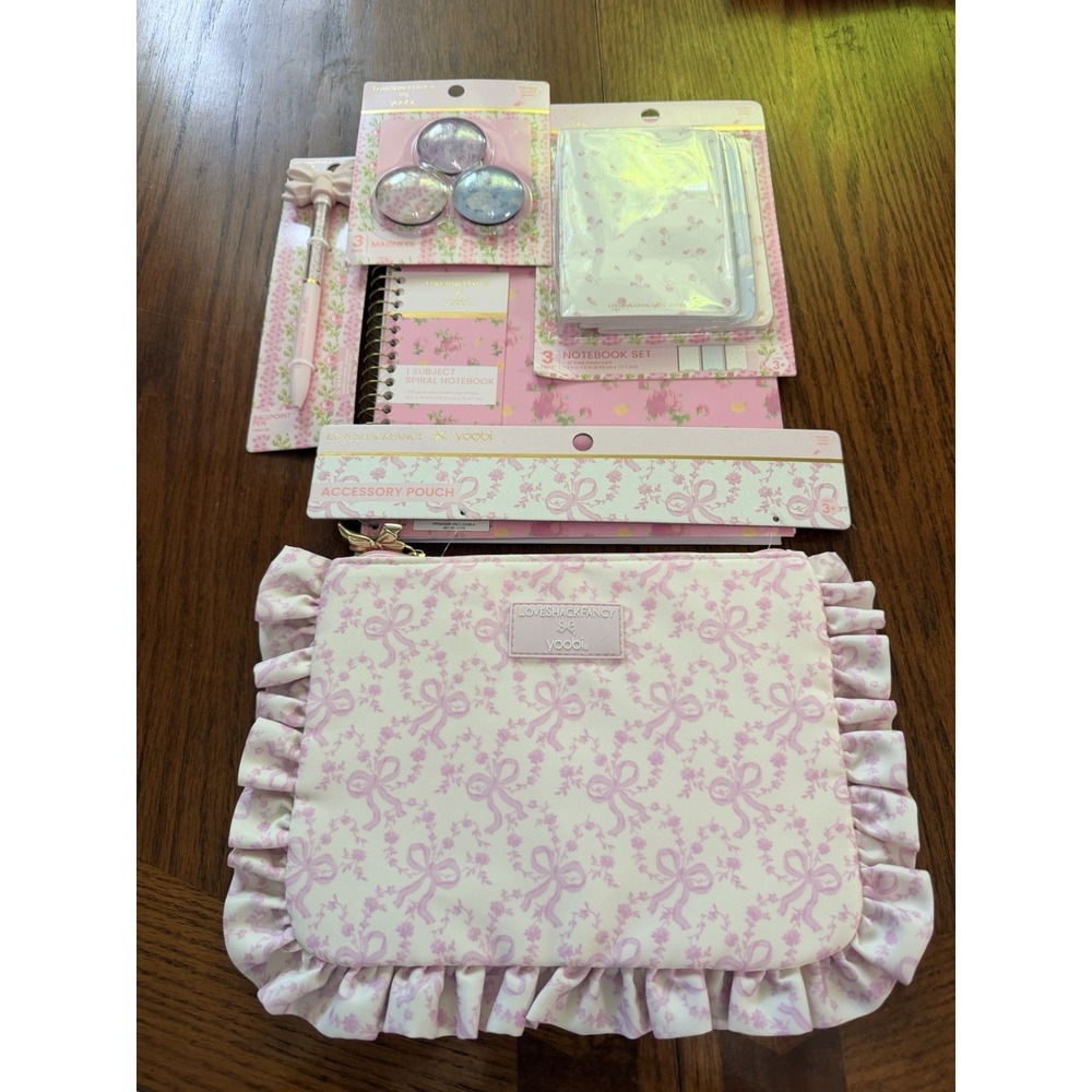 Love Shack Fancy x Yoobi Target  School Supply Bundle Lot - Pouch, Notebooks Etc